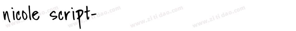 nicole script字体转换